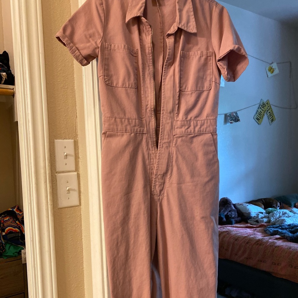 Urban outfitters pink jumpsuit